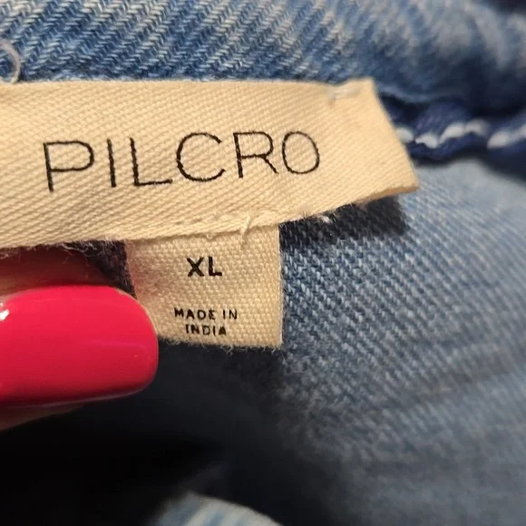 Pilcro Blue Button-Down Denim Blouse - Picture 3 of 5